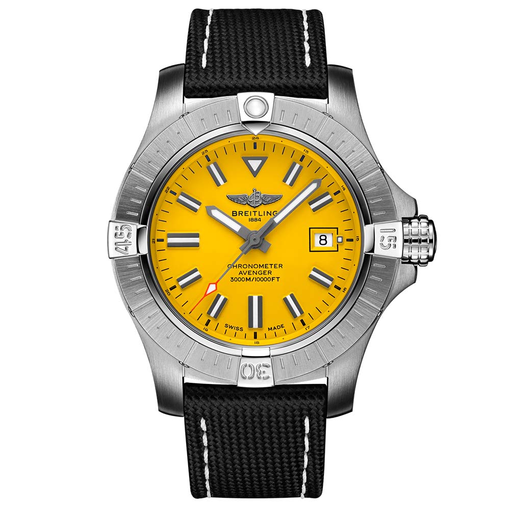 Breitling Avenger Seawolf 45mm Yellow Dial Automatic Gents Watch A17319101I1X1