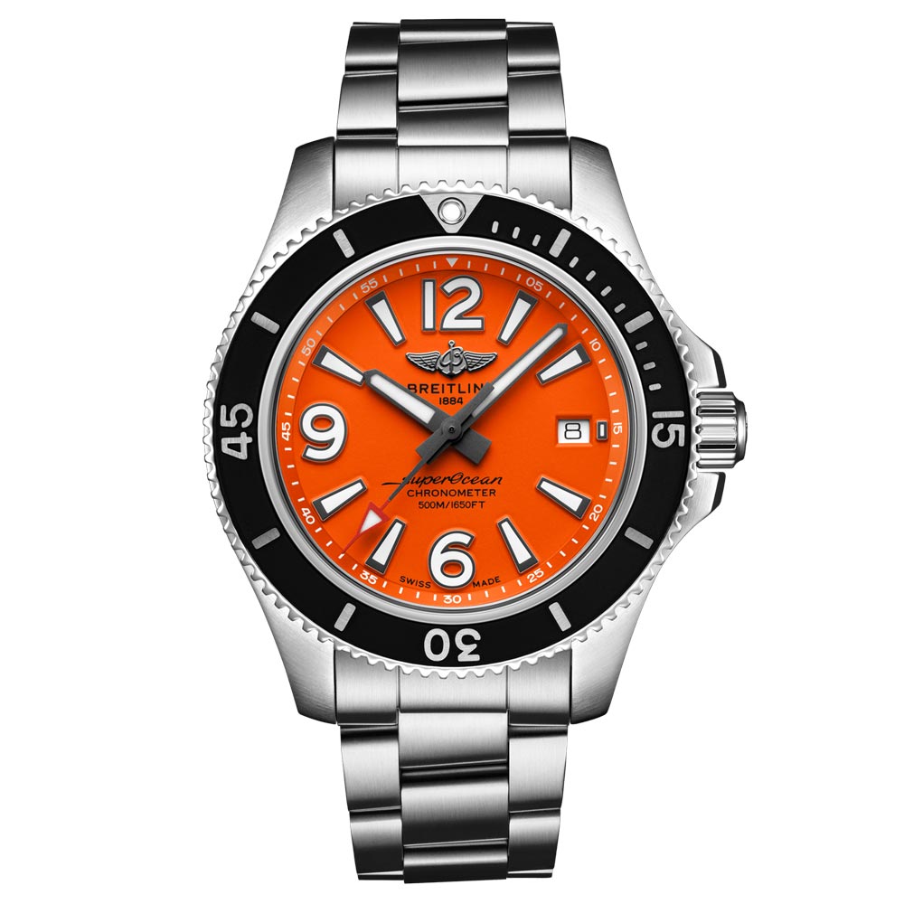Breitling Superocean 42mm Orange Dial Automatic Gents Watch A17366D71O1A1