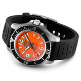 breitling superocean 42mm orange dial automatic gents watch