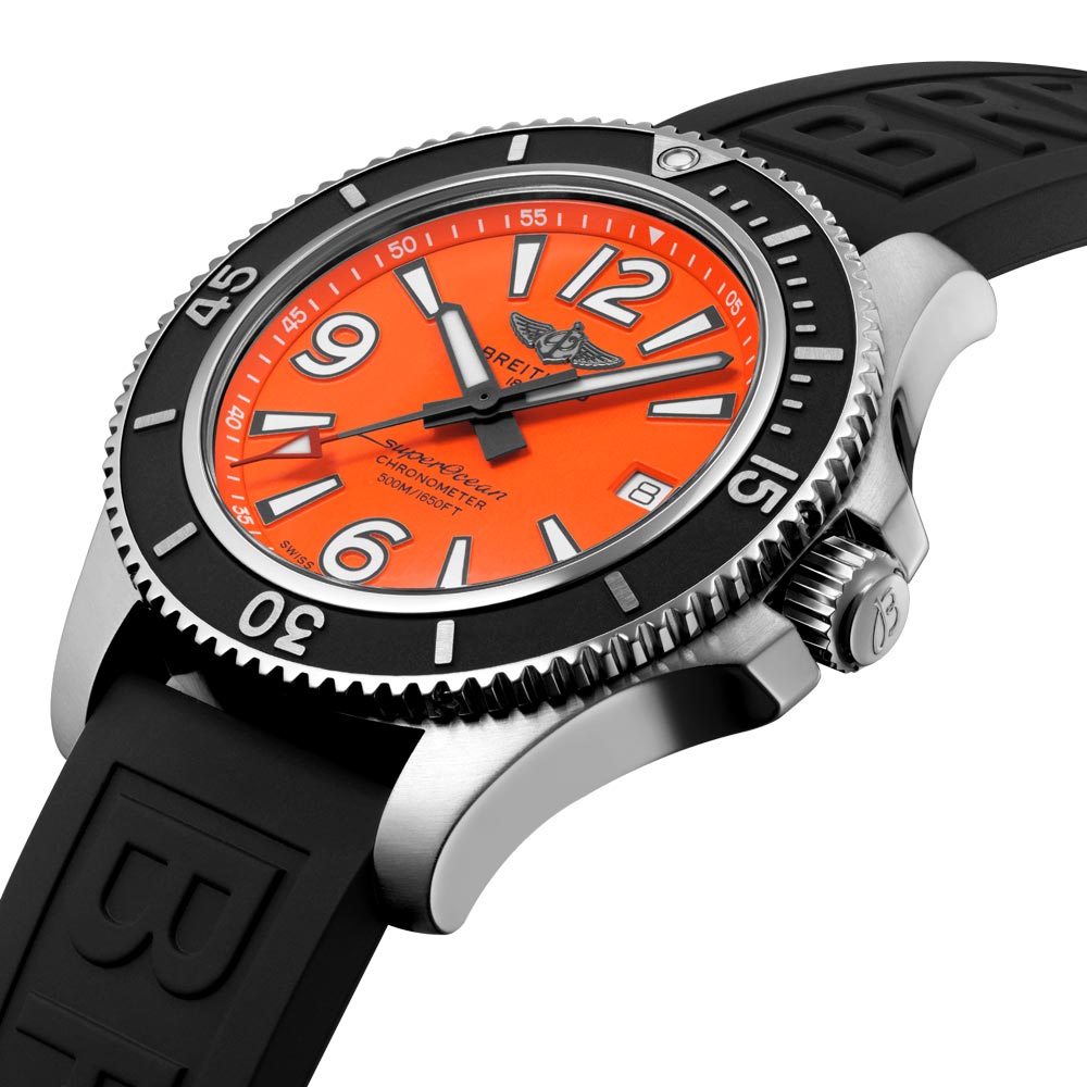 Breitling Superocean 42mm Orange Dial Automatic Gents Watch A17366D71O1S2
