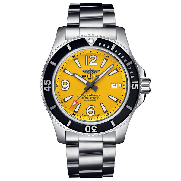 Breitling Superocean 44mm Yellow Dial Automatic Gents Watch A17367021I1A1