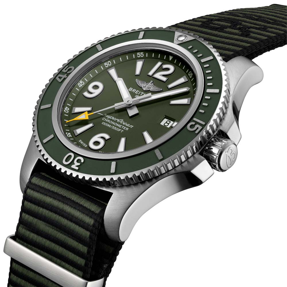 Breitling Superocean Outerknown 44mm Green Dial Automatic Gents Watch A17367A11L1W1