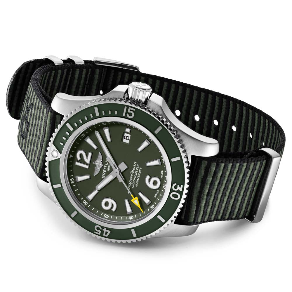 Breitling Superocean Outerknown 44mm Green Dial Automatic Gents Watch A17367A11L1W1
