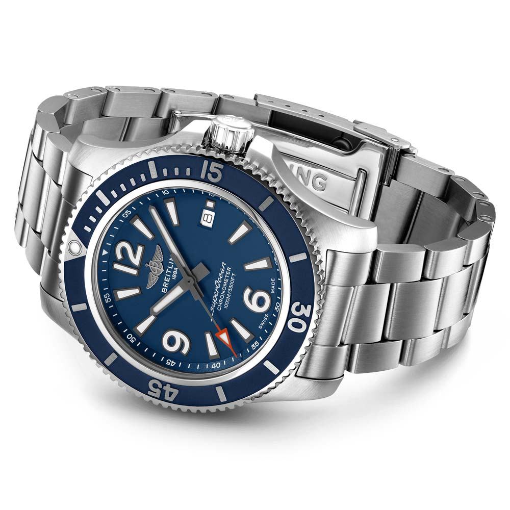 Breitling Superocean 44mm Blue Dial Automatic Gents Watch A17367D81C1A1