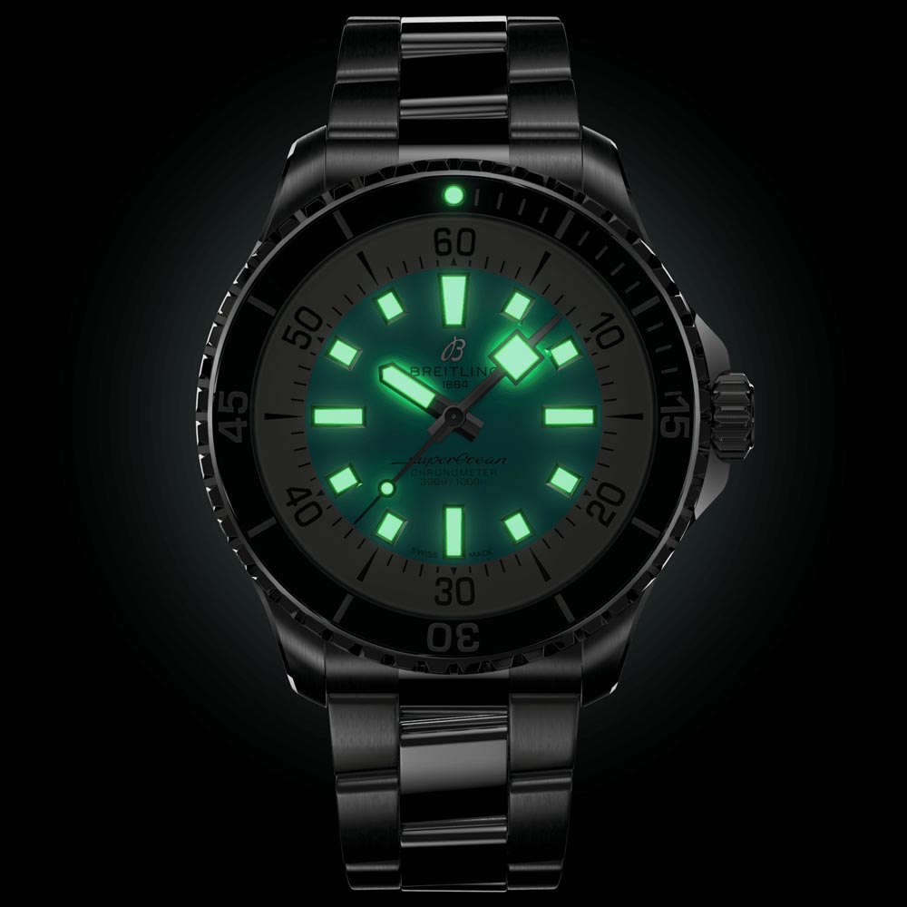 Breitling Superocean 44mm Turquoise Dial Automatic Gents Watch A17376211L2A1