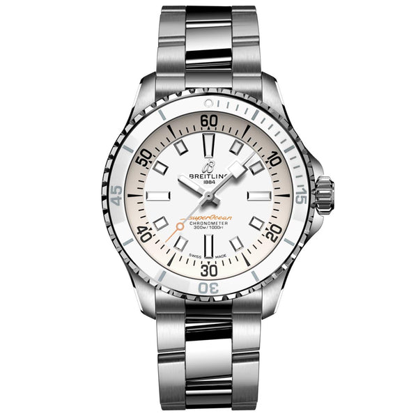 Breitling Superocean 36mm White Dial Automatic Ladies Watch A17377211A1A1