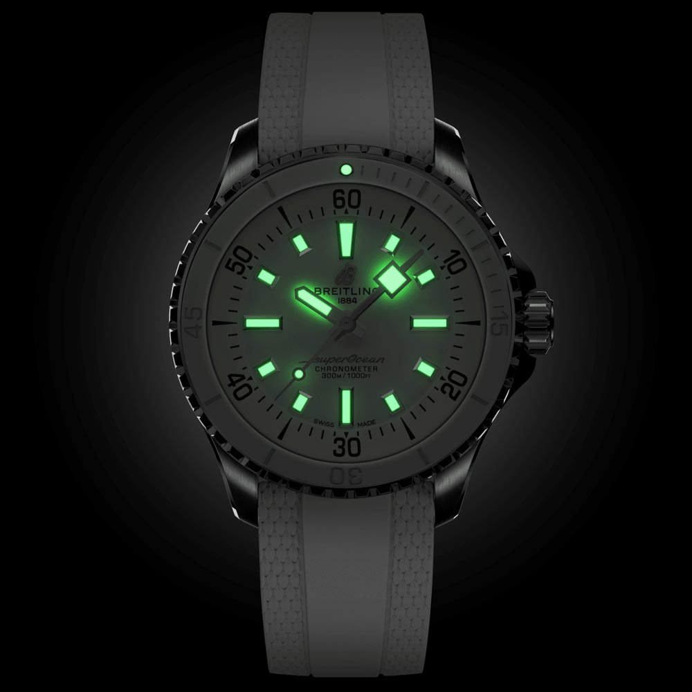 Breitling Superocean 36mm White Dial Automatic Ladies Watch A17377211A1S1