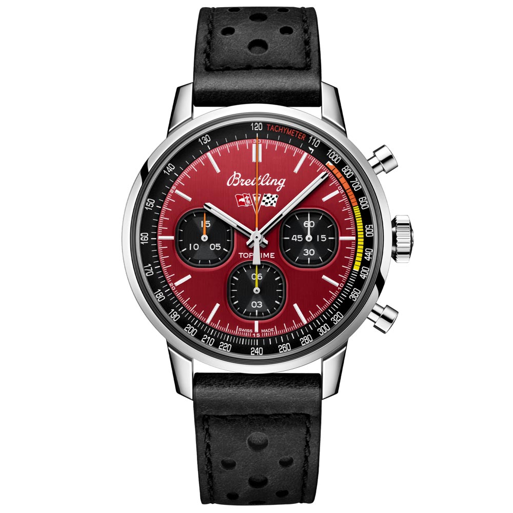 breitling top time chevrolet corvette 42mm red dial automatic chronograph gents watch