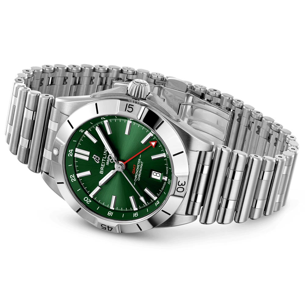 Breitling Chronomat GMT 40mm Green Dial Automatic Gents Watch A32398101L1A1