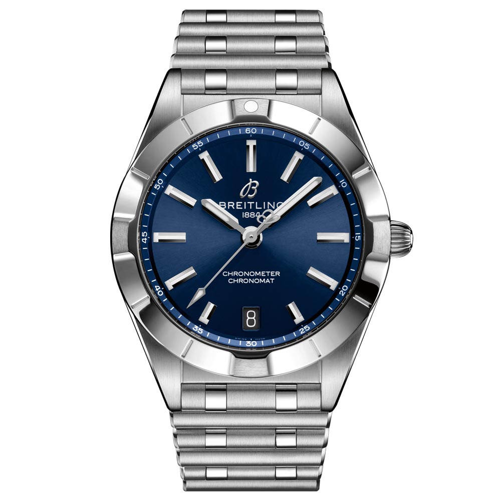 Breitling Chronomat 32mm Blue Dial Ladies Quartz Watch A77310101C1A1