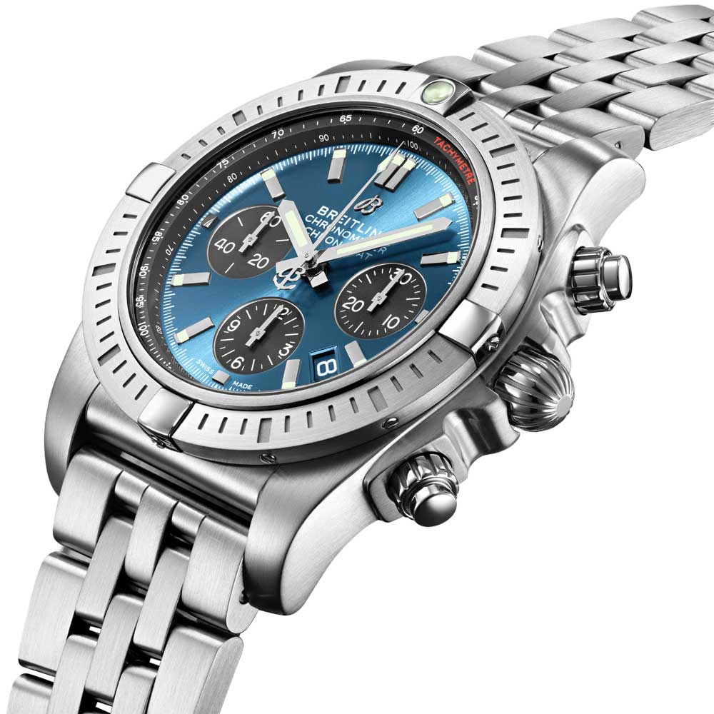 Breitling Chronomat B01 44mm Blue Dial Automatic Chronograph Gents Watch AB0115101C1A1