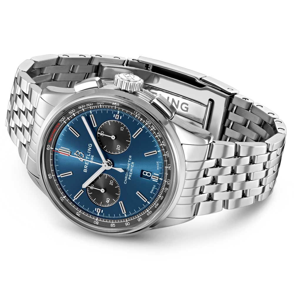 Breitling Premier B01 Chronograph 42mm Blue Dial Automatic Gents Watch AB0118A61C1A1