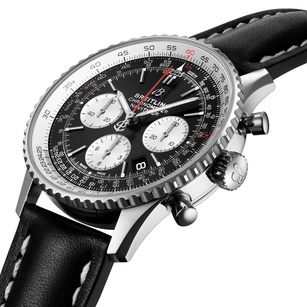 Breitling Navitimer B01 Chronograph 43mm Black Dial Automatic Gents Watch AB0121211B1X1