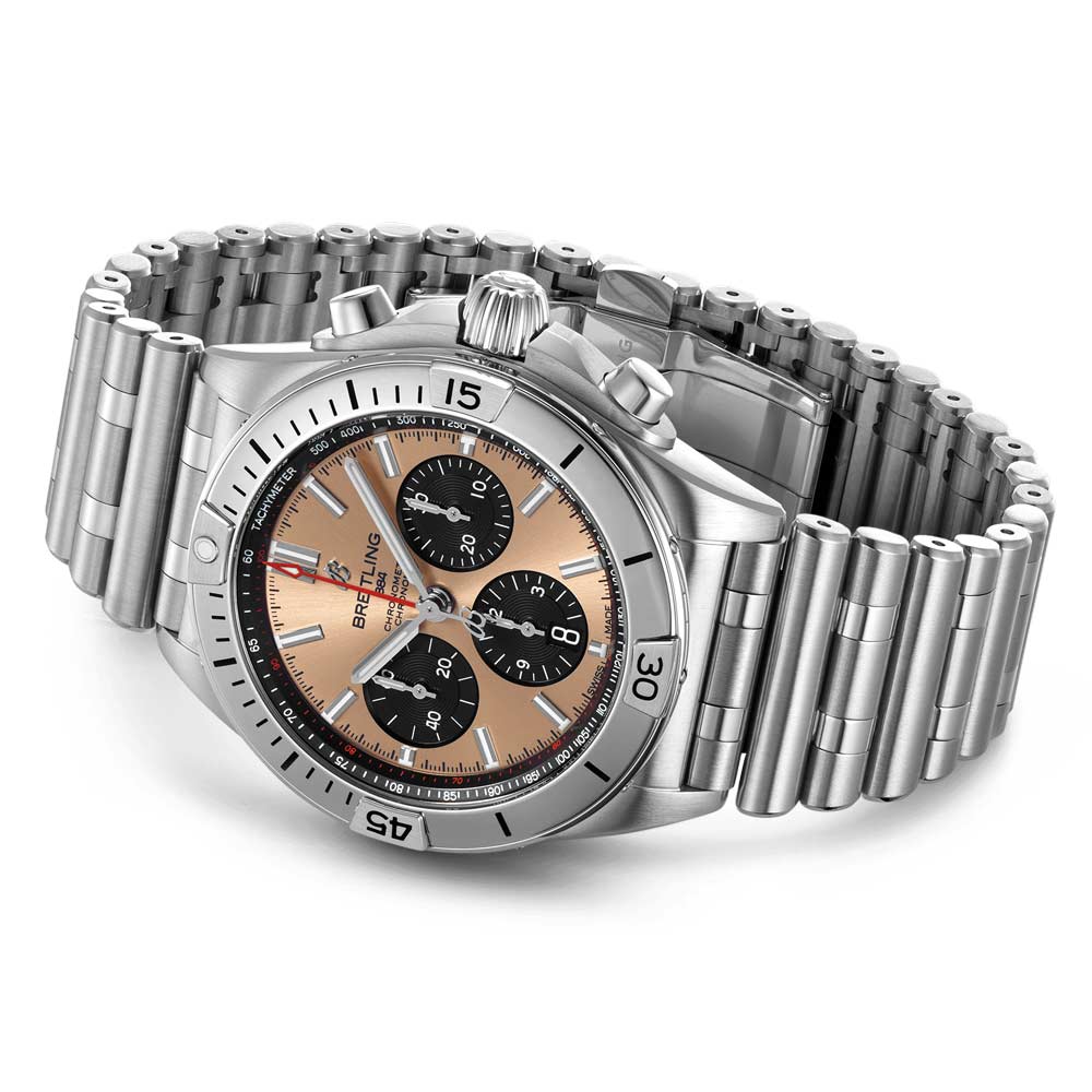 Breitling Chronomat B01 42mm Copper Dial Automatic Chronograph Gents Watch AB0134101K1A1