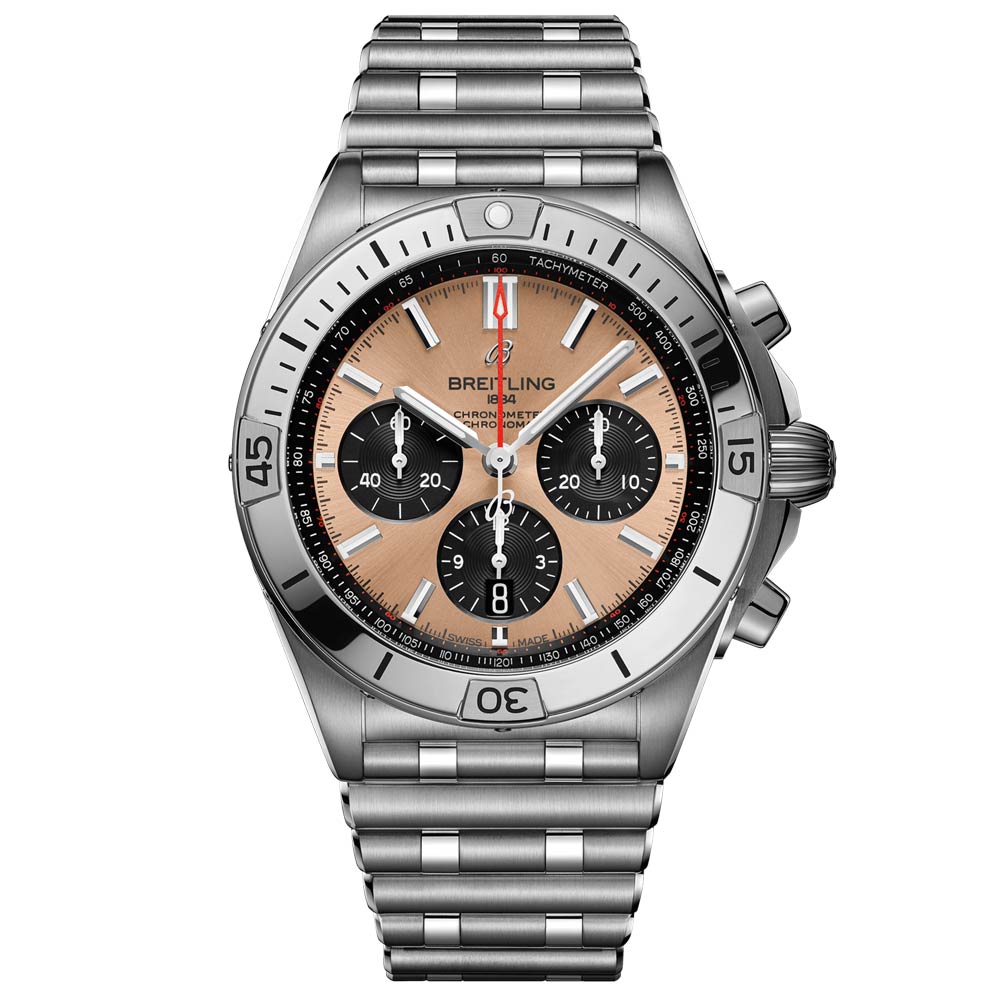 Breitling Chronomat B01 42mm Copper Dial Automatic Chronograph Gents Watch AB0134101K1A1