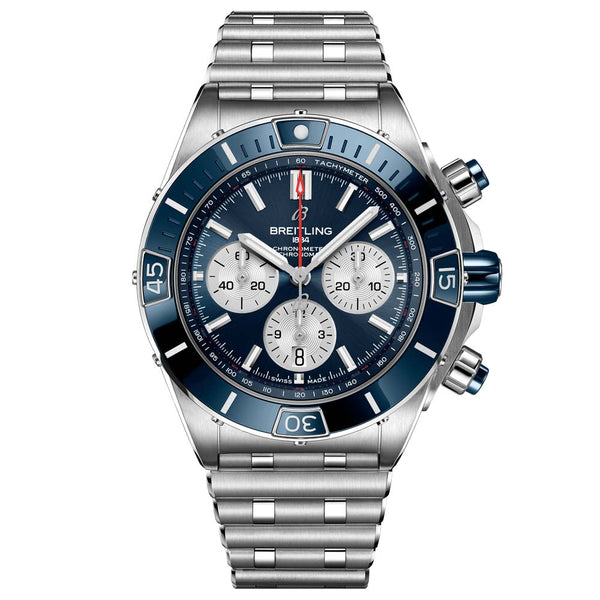 Breitling Super Chronomat B01 Chronograph 44mm Blue Dial Automatic Gents Watch AB0136161C1A1