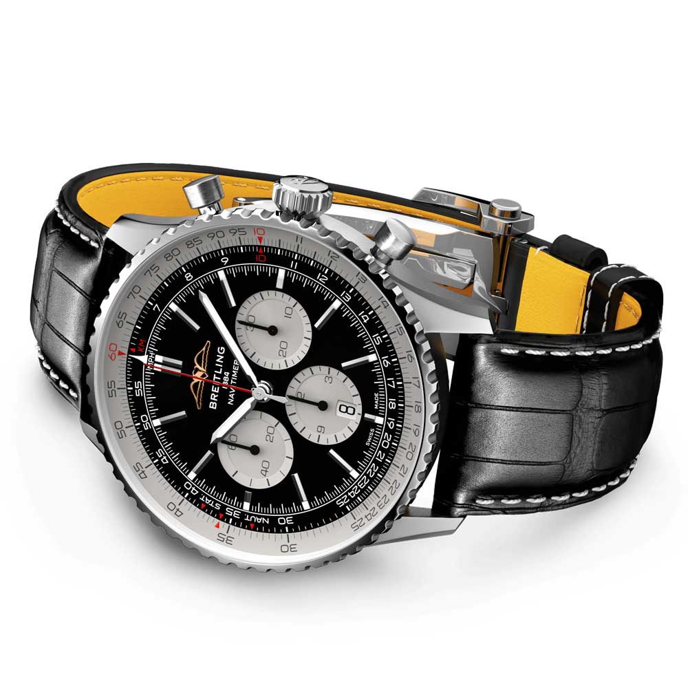 Breitling Navitimer B01 Chronograph 46mm Black Dial Automatic Gents Watch AB0137211B1P1