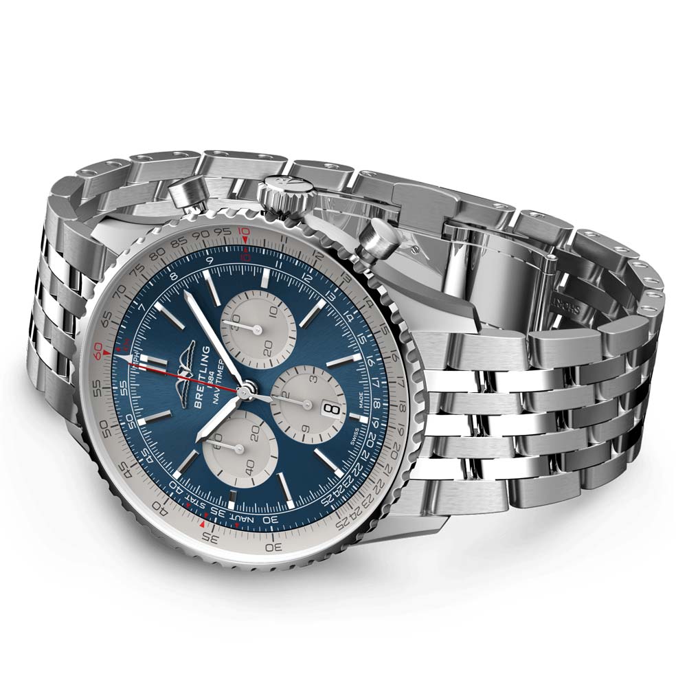 Breitling Navitimer B01 Chronograph 46mm Blue Dial Automatic Gents Watch AB0137211C1A1