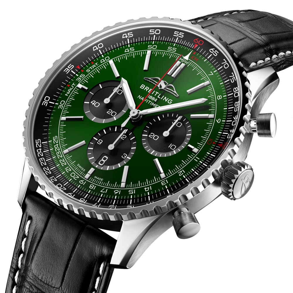 Breitling Navitimer B01 Chronograph 46mm Green Dial Automatic Gents Watch AB0137241L1P1