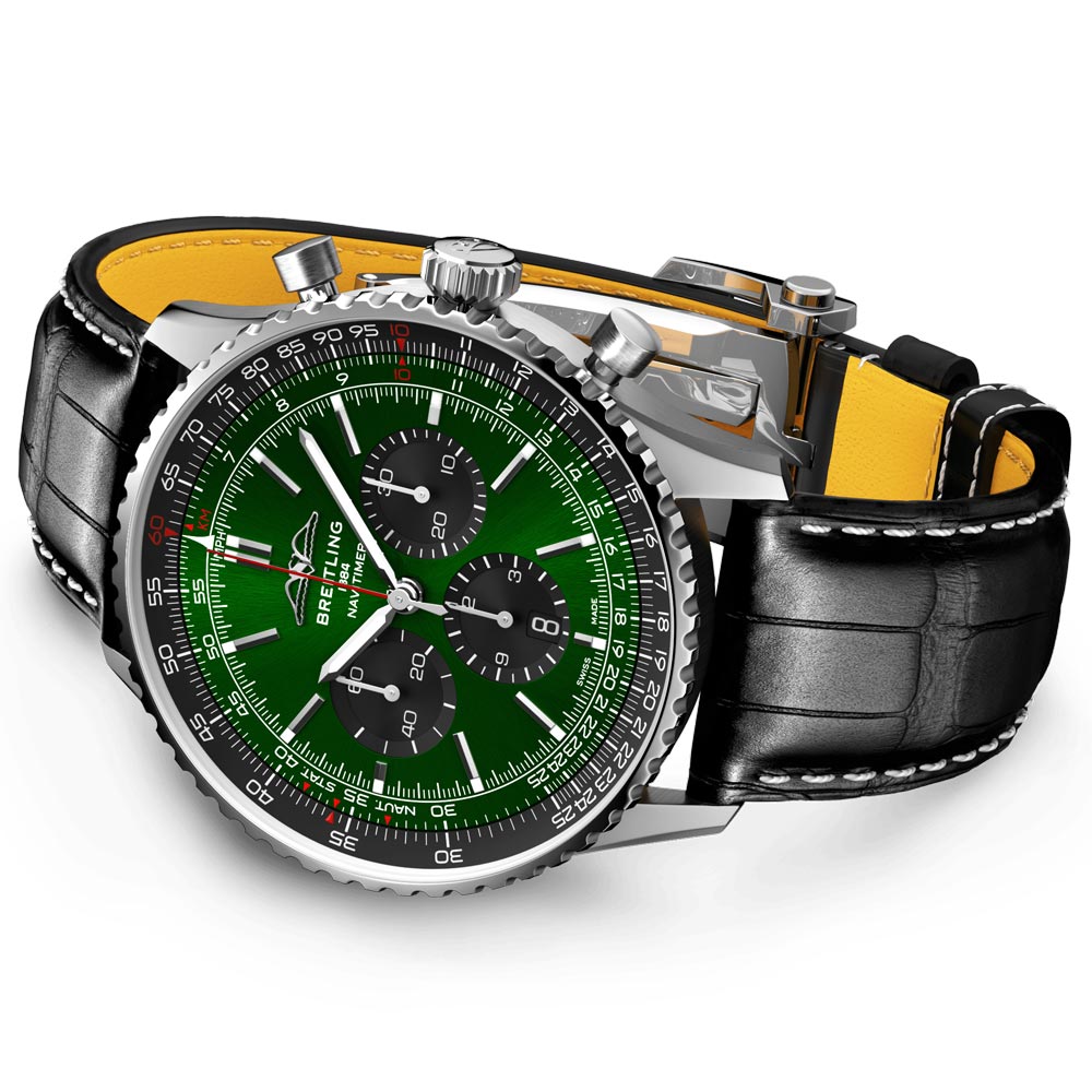 Breitling Navitimer B01 Chronograph 46mm Green Dial Automatic Gents Watch AB0137241L1P1