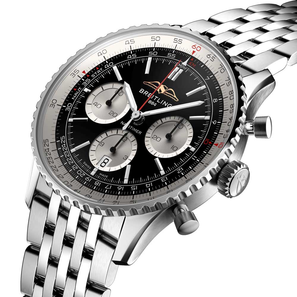 breitling navitimer b01 chronograph 43mm black dial automatic gents watch