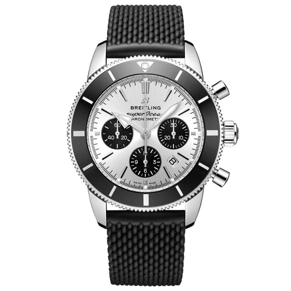 Breitling Superocean Heritage B01 Chronograph 44mm Silver Dial Automatic Gents Watch AB0162121G1S1