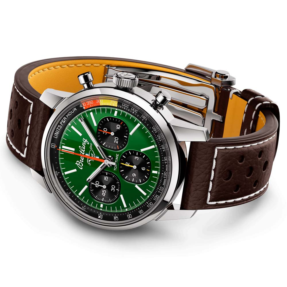 Breitling Top Time B01 Ford Mustang 41mm Green Dial Automatic Chronograph Gents Watch AB01762A1L1X1