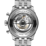 breitling avi b04 chronograph gmt p-51 mustang 46mm black dial automatic gents watch case back view