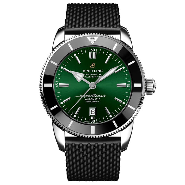 breitling superocean heritage b20 46mm green dial automatic gents watch