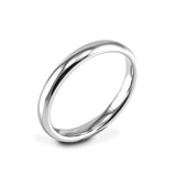 Platinum 2.5mm Medium Court Wedding Ring Side Closeup