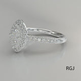 The Skye Duo Platinum Marquise Cut Diamond Engagement Ring With Double Diamond Halo And Diamond Set Shoulders