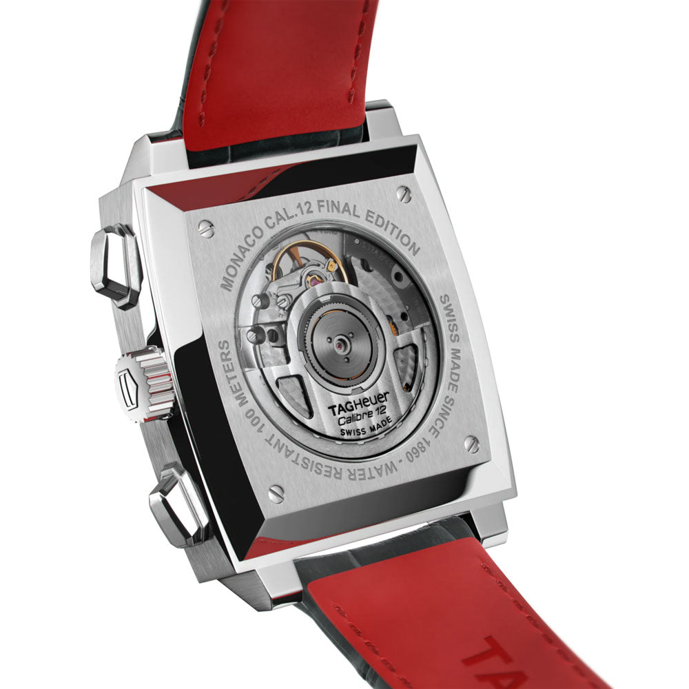 TAG Heuer Monaco Calibre 12 Final Edition 39mm Ruthenium Dial Automatic Chronograph Watch CAW211J.FC6476