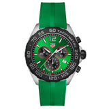 tag heuer formula 1 43mm green dial quartz chronograph gents watch
