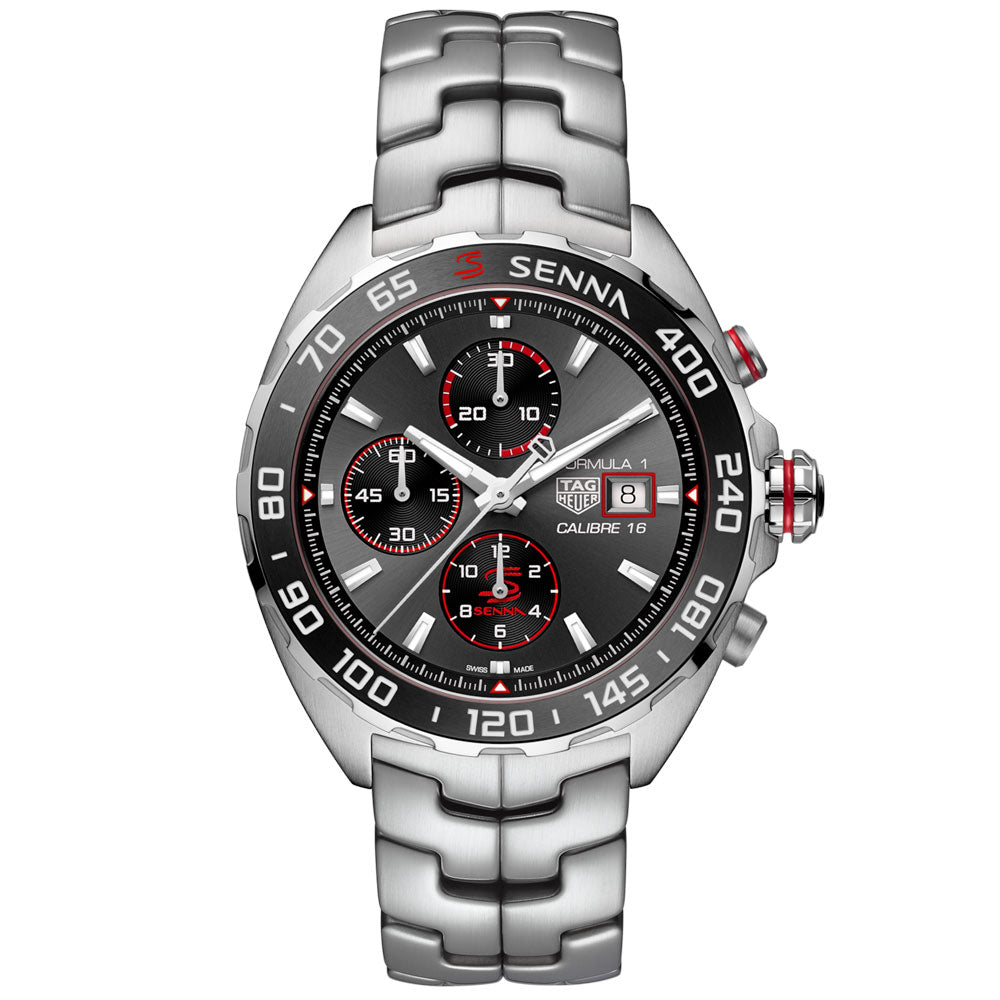 TAG Heuer Formula 1 SENNA Special Edition 44mm Grey Dial Automatic Gents Watch CAZ201D.BA0633