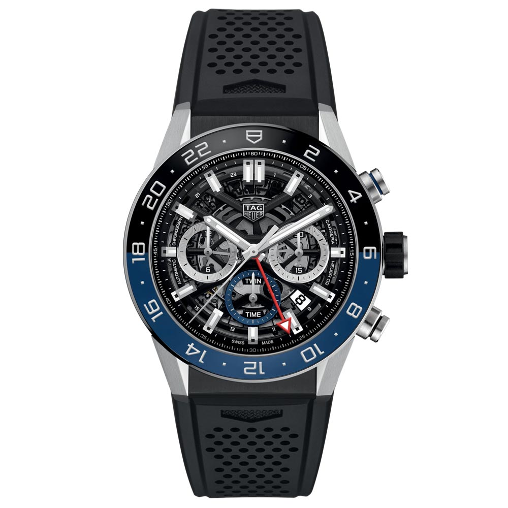 TAG Heuer Carrera GMT 45mm Skeleton Dial Automatic Chronograph Gents Watch CBG2A1Z.FT6157