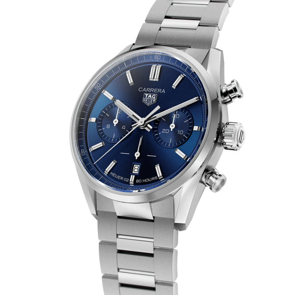 TAG Heuer Carrera 42mm Blue Dial Automatic Chronograph Gents Watch CBN2011.BA0642
