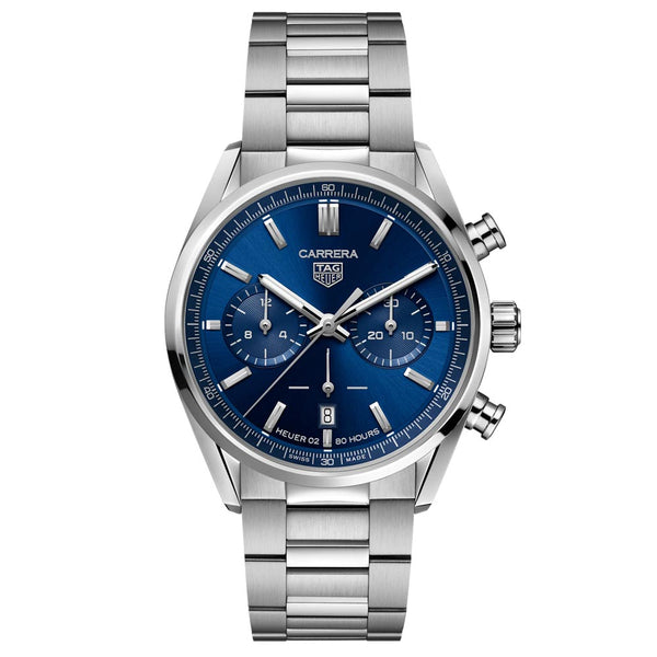 TAG Heuer Carrera 42mm Blue Dial Automatic Chronograph Gents Watch CBN2011.BA0642