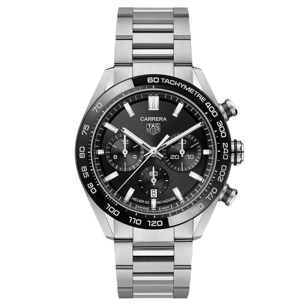 TAG Heuer Carrera 44mm Black Dial Automatic Chronograph Gents Watch CBN2A1B.BA0643
