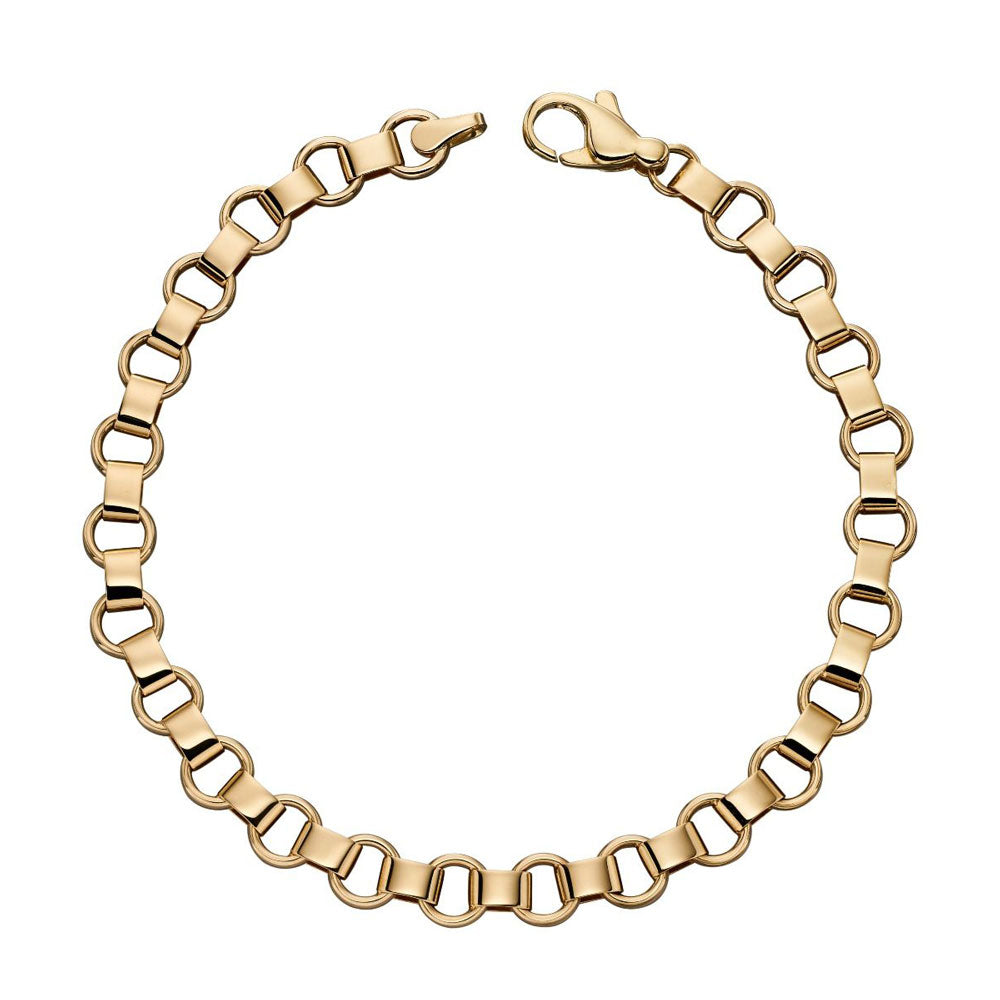 9ct Yellow Gold Large Trace Link Bracelet GB473