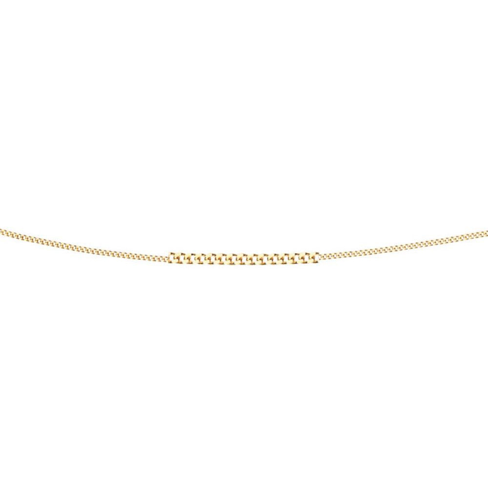 9ct Yellow Gold 18" Diamond Cut Curb Chain GN004