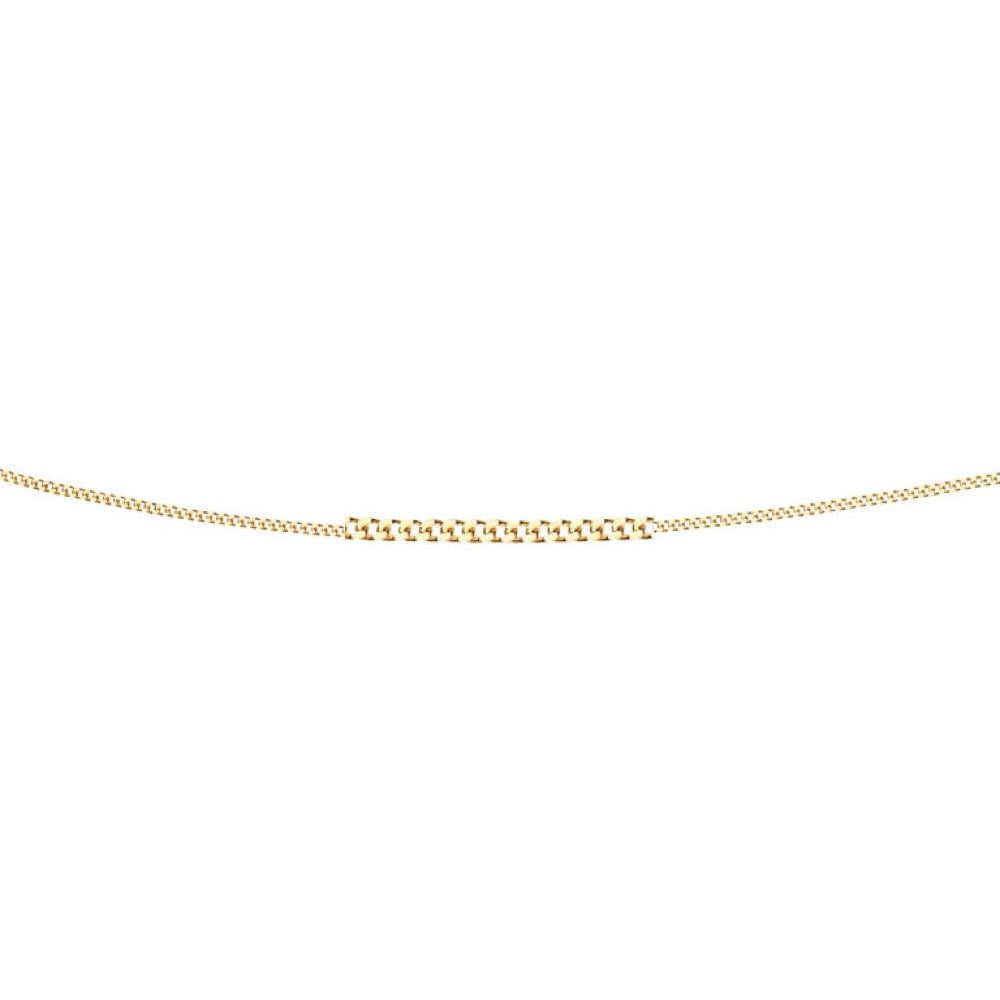 9ct Yellow Gold 18" Diamond Cut Curb Chain GN004
