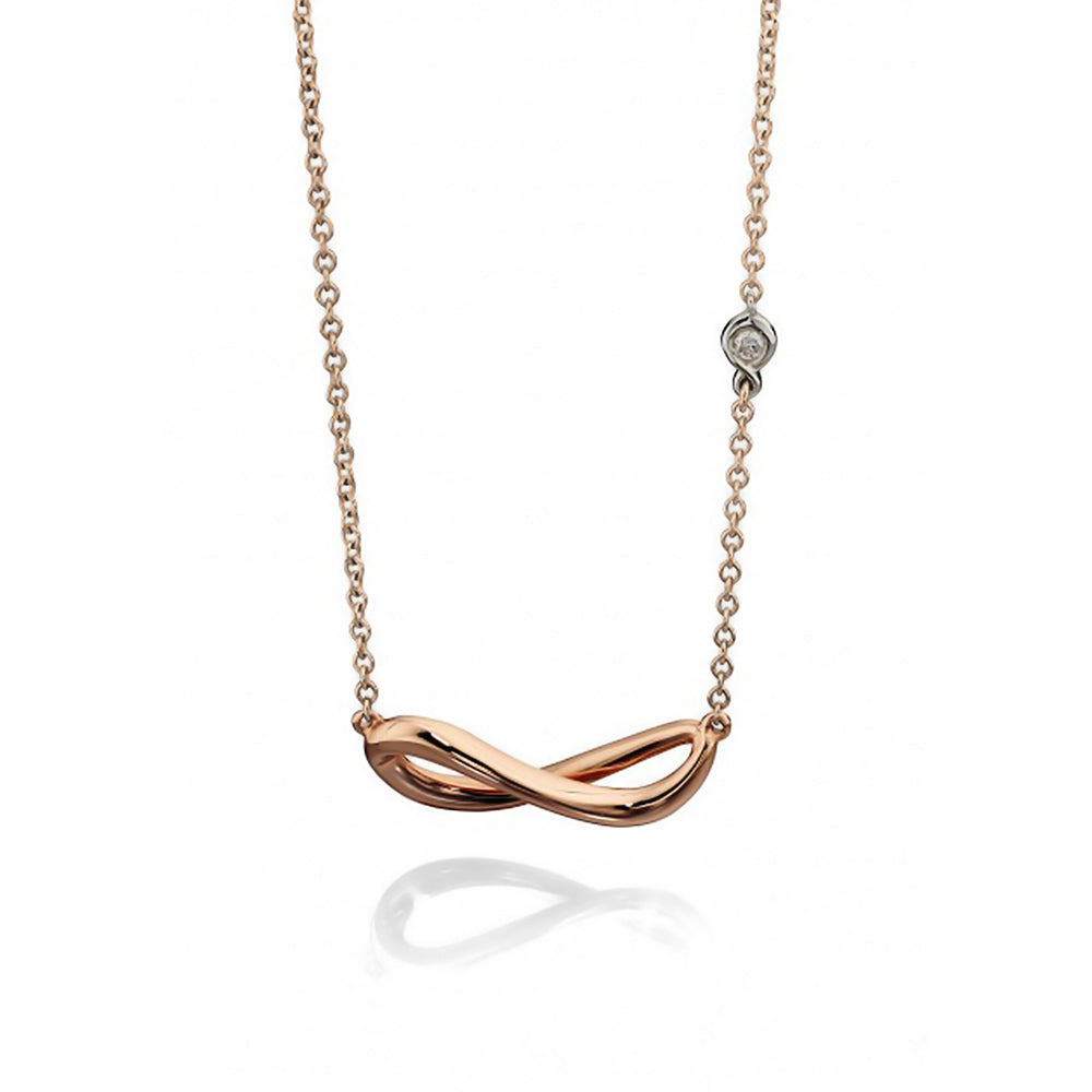 Rose gold diamond infinity necklace Clearance