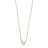 9ct Yellow Gold Plain Heart Necklace GN309