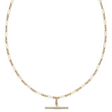 9ct Yellow Gold T-Bar Chain Necklace GN354
