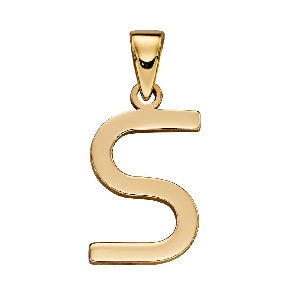 9ct Yellow Gold Letter S Pendant GP2217 (S)