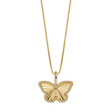 9ct Yellow Gold Butterfly Pendant GP2248