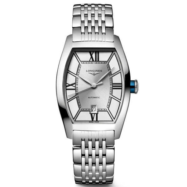 longines evidenza silver dial automatic ladies watch