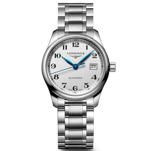 longines master collection 29mm silver dial automatic ladies watch