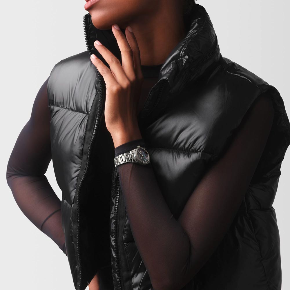 Longines Conquest Classic 29.5mm Black MOP Diamond Dot Dial Ladies Quartz Watch L2.286.4.88.6