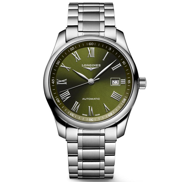 longines master collection 40mm green dial automatic gents watch
